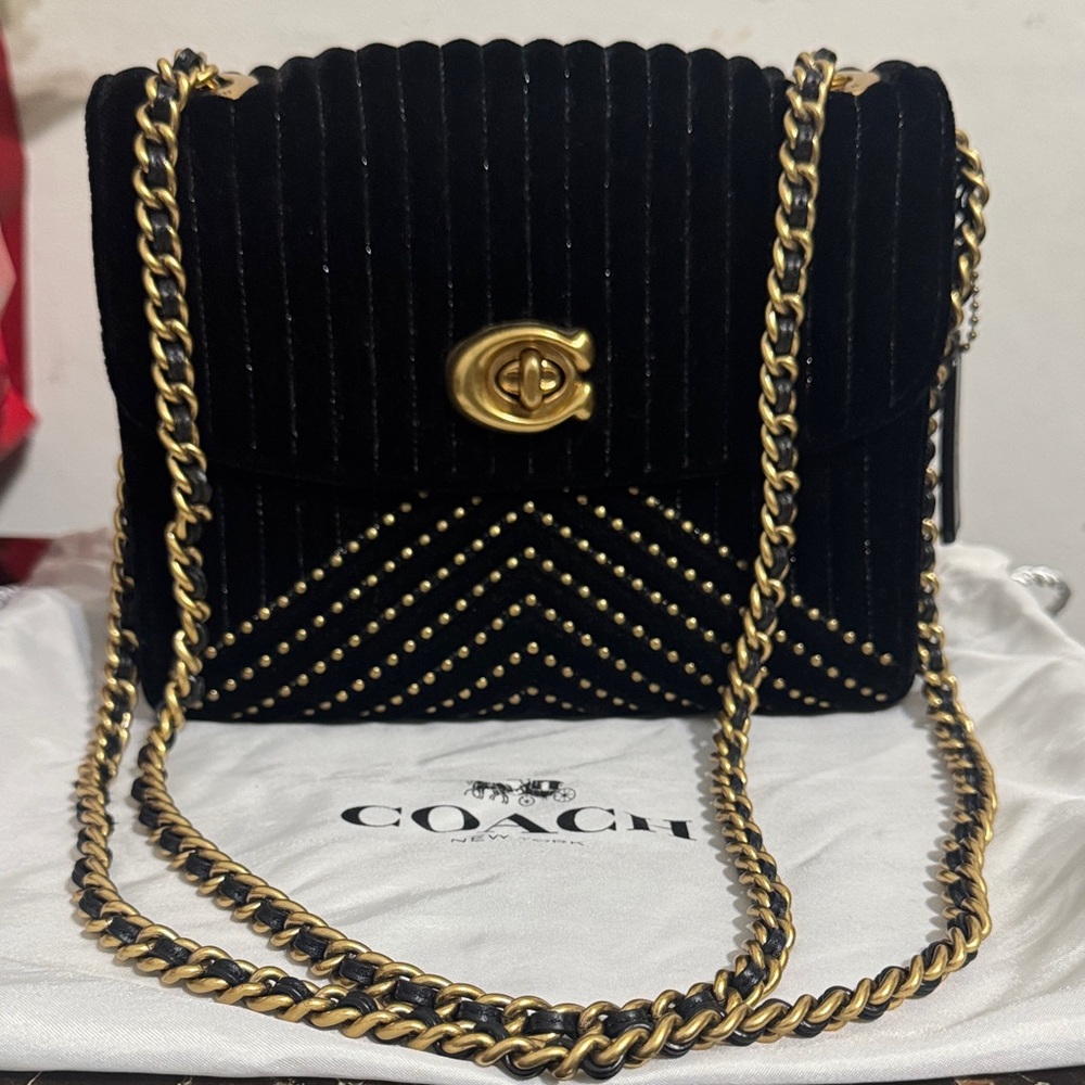 Coach Parker 18 Velvet & Rivets